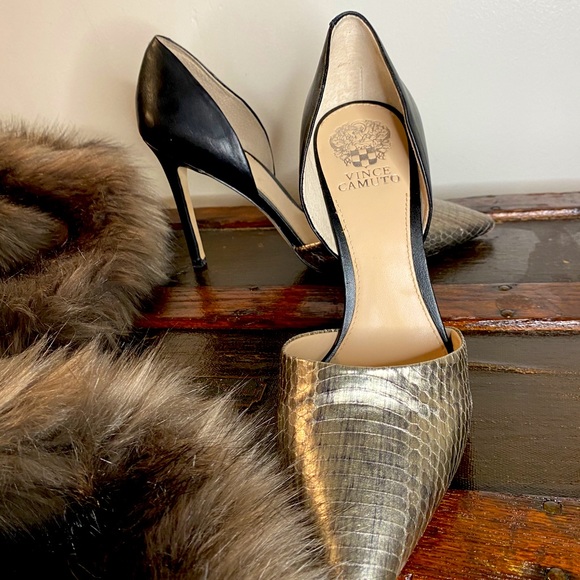 *Rare* Vince Camuto Baby Stiletto Silver Snakeskin - Picture 3 of 12